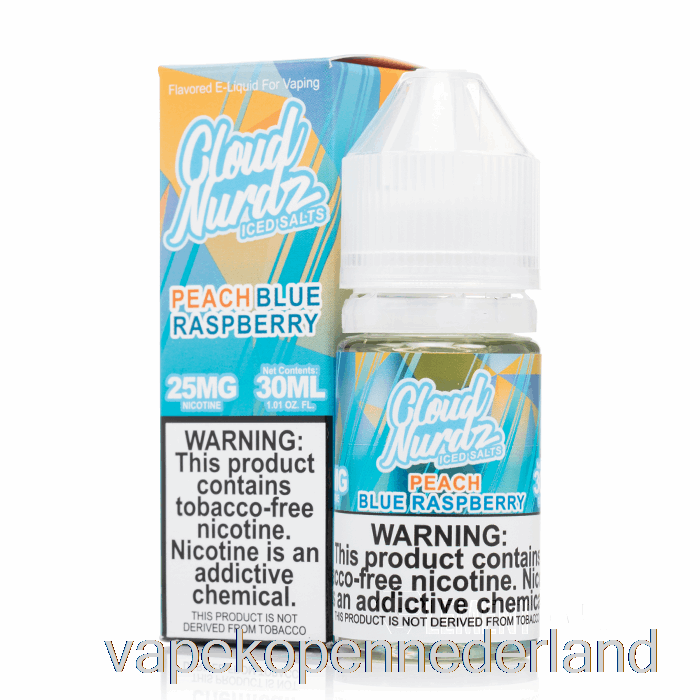 Elektronische Sigaret Vape Bevroren Perzik Blauwe Razz - Cloud Nurdz-zouten - 30 Ml 50 Mg